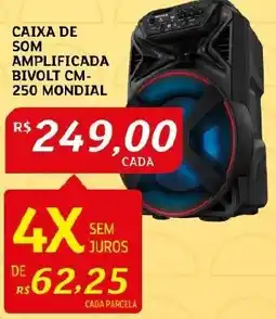 Assaí Atacadista CAIXA DE SOM AMPLIFICADA BIVOLT CM- 250 MONDIAL oferta