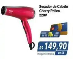 Hiper Moreira Secador de Cabelo Cherry Philco 220V oferta