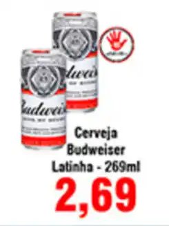 Shibata Supermercados Cerveja Budweiser 269ml oferta