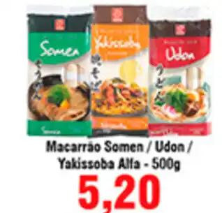 Macarrao Somen/ Udon/ yakissoba Alfa 500g