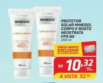 GBarbosa Protetor solar minesol corpo e rosto neostrata fps 60 200 ml oferta