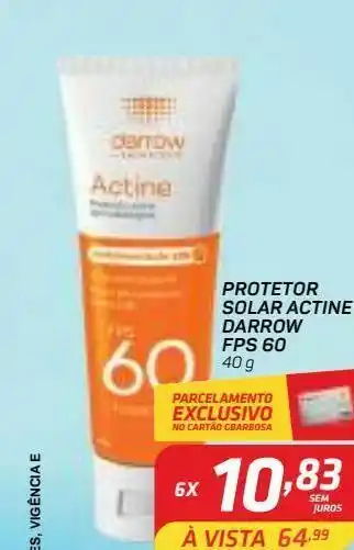 GBarbosa Protetor solar actine darrow fps 60 40 g oferta