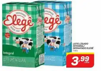 Leite integral elegê 1 litro