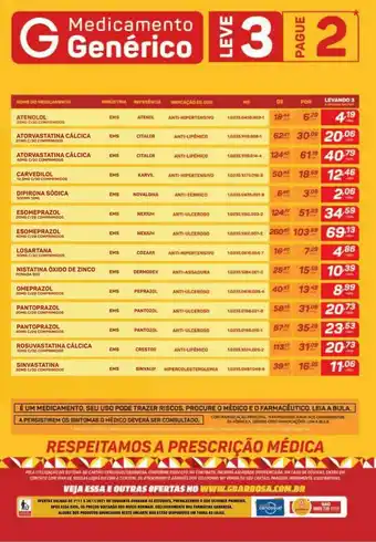 GBarbosa Medicamento genérico leve 3 pague 2 oferta