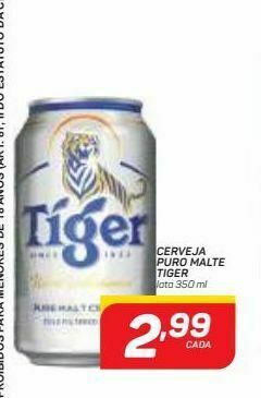 GBarbosa Cerveja tiger lata 350 ml oferta