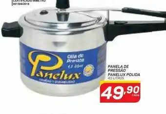 Panela de pressão panelux polida 4.5 l