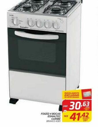 Fogão 4 bocas esmaltec caribe