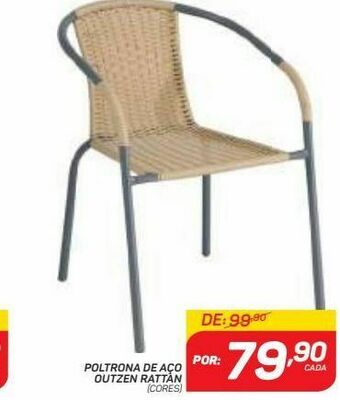 GBarbosa Poltrona de aço outzen rattan oferta