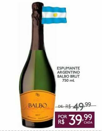 GBarbosa Espumante argentino balbo brut 750 ml oferta