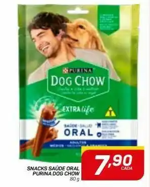 Snacks saúde oral purina dog chow 80 gr