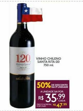 GBarbosa Vinho chileno santa rita 120 750 ml oferta