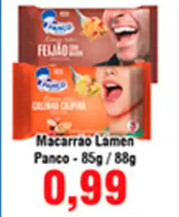 Shibata Supermercados Macarrao Lamen Panco 85g 88g oferta