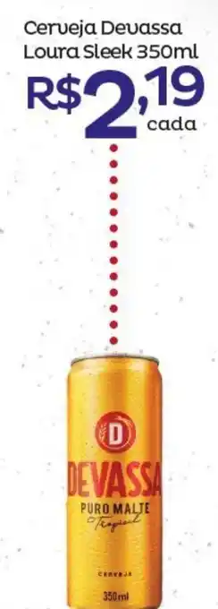 Super Lagoa Cerveja Devassa Loura Sleeks 350ml oferta