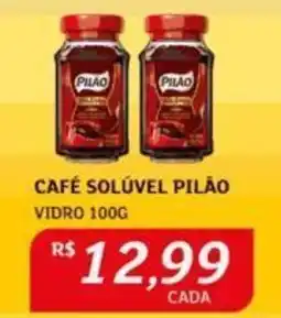 CAFÉ SOLÚVEL PILÃO VIDRO 100G