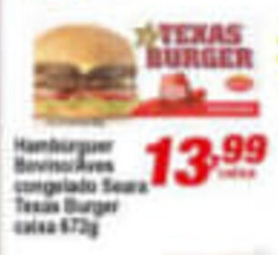 Ricoy Supermercados Hamburguer Bovino aves congelado Seara Texas Burger 672g oferta