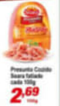 Ricoy Supermercados Presunto Cozido Seara fatiada cada 100g oferta