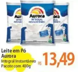 Atacadão Leite em Pó Aurora Integral Instantâneo Pacote com 400g oferta