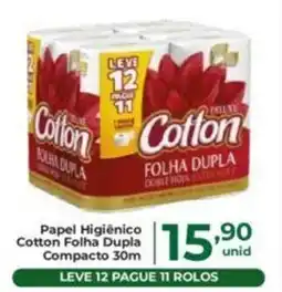 Comercial Esperança Papel Higiênico Cotton Folha Dupla Compacto 30m oferta