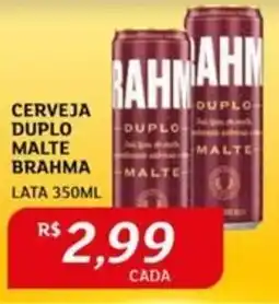 Assaí Atacadista CERVEJA DUPLO MALTE BRAHMA LATA 350ML oferta