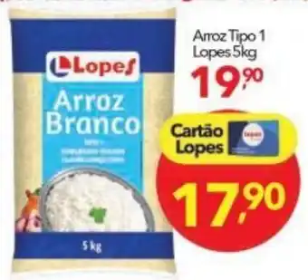 Lopes Supermercados Arroz tipo 1 Lops 5kg oferta