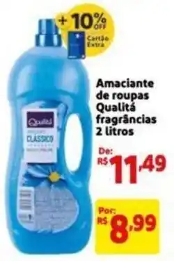 Extra Supermercado Amaciante de roupas Qualitá fragrâncias 2 litros oferta