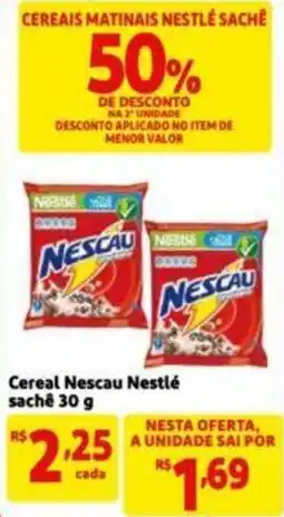 Extra Supermercado Cereal Nescau Nestlé sache 30 g oferta