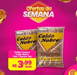 Feijão Carioca Caldo Nobre Tipo 1 Pacote 1Kg