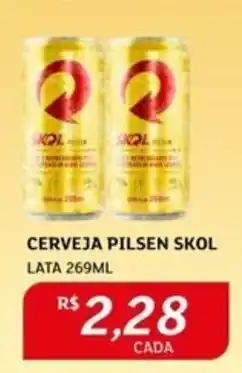 Assaí Atacadista CERVEJA PILSEN SKOL LATA 269ML oferta