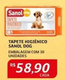 Assaí Atacadista TAPETE HIGIÊNICO SANOL DOG EMBALAGEM COM 30 UNIDADES oferta