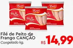 Komprao Atacadista Filé de Peito de Frango CANÇÃO Congelado kg. oferta