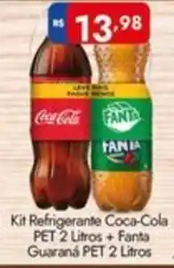 Supermercados Rondon Kit Refrigerante Coca-Cola PET 2 Litros + Fanta Guaraná PET 2 Litros oferta
