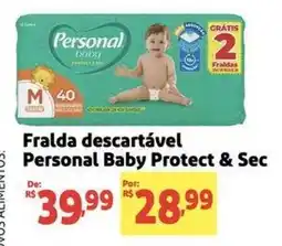 Fralda descartável Personal Baby Protect & Sec