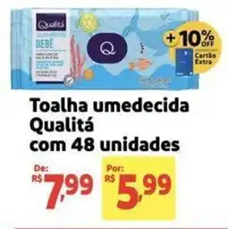 Extra Supermercado Toalha umedecida Qualitá com 48 unidades oferta