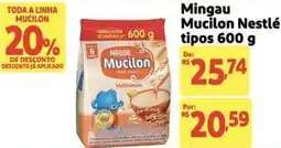 Extra Supermercado Mingau Mucilon Nestlé tipos 600 g oferta