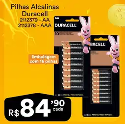 Pilhas Alcalinas Duracell