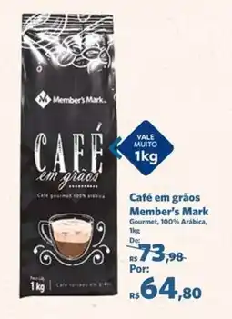 Sam's Club Café em grãos Member's Mark Gourmet, 100% Arábica, 1kg oferta