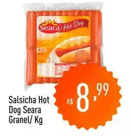 Supermercados Pague Menos Salsicha Hot Dog Seara oferta