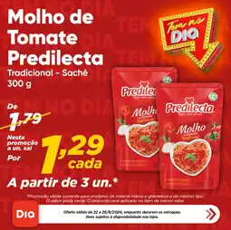 Dia Molho de Tomate Predilecta oferta