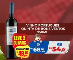 Supermercado Porecatu Vinho português quinta de bons ventos oferta