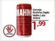 X Supermercados Cerveja Brahma Duplo Malte Lata oferta