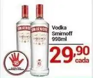 X Supermercados Vodka Smirnoff oferta