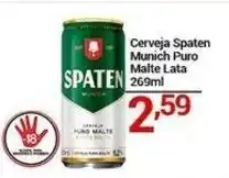 X Supermercados Cerveja Spaten Munich Puro Malte Lata oferta