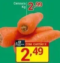 X Supermercados Cenoura oferta