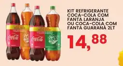 Federzoni Supermercados Kit refrigerante coca-cola com fanta laranja ou coca-cola, com fanta guaraná oferta