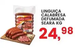 Federzoni Supermercados Linguiça calabresa defumada seara oferta