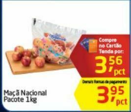 Tenda Atacado Maçãs nacional pacote 1 kg oferta
