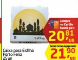 Tenda Atacado Caixas para esfiha porto feliz 25 un oferta