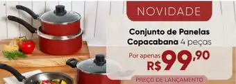 Casa e Vídeo Conjunto de Panelas Copacobana 4 pecas oferta