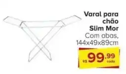 Carrefour Varal para chão Slim Mor oferta
