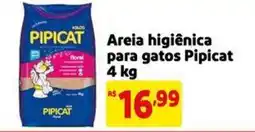 Extra Supermercado Areia higiênica para gatos Pipicat oferta